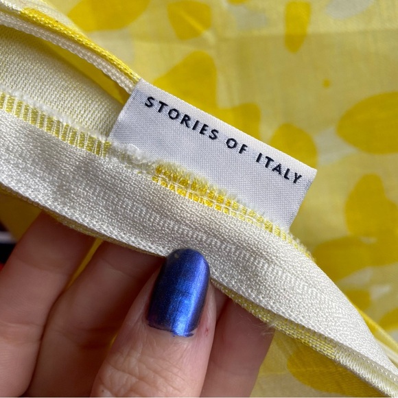 Stories of Italy Pineapple Cushion Cover Pillow Case Pillowcase Yellow Linen - Picture 5 of 6